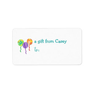 Etiqueta de regalo personalizada -- globo