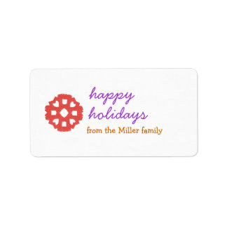 Etiqueta de regalo personalizada para las fiestas