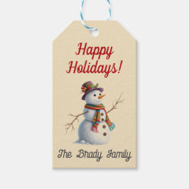 Etiqueta de regalo personalizada para las fiestas