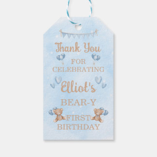 Etiqueta de regalo personalizada para primer cumpl