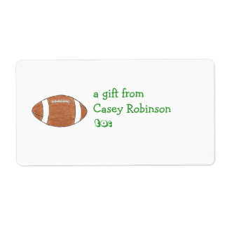 Etiqueta de regalo personalizada -- tema fútbol am