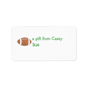 Etiqueta de regalo personalizada - tema fútbol ame
