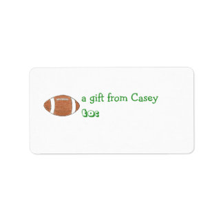 Etiqueta de regalo personalizada - tema fútbol ame