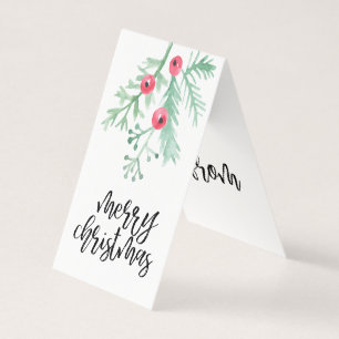 Etiqueta de regalo plegado de vacaciones de Navida