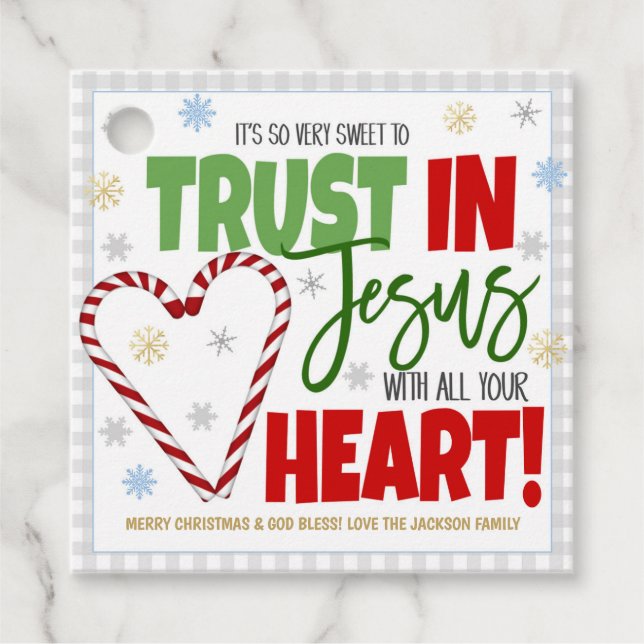 Etiqueta de regalo religioso para navidades (Anverso)