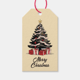 Etiqueta de regalo Retro Santa Navidades