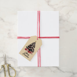 Etiqueta de regalo Retro Santa Navidades