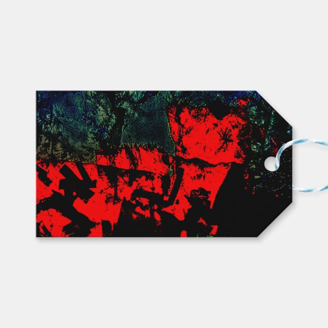 Etiqueta de regalo roja abstracta imagen de plásti (Frente (Horizontal))