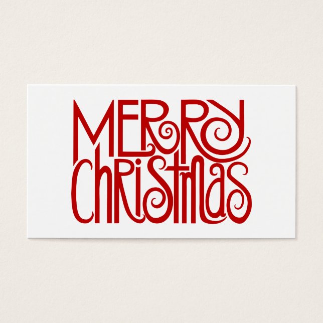 Etiqueta de regalo rojo de navidad (Frente)