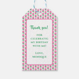 Etiqueta de regalo rosa