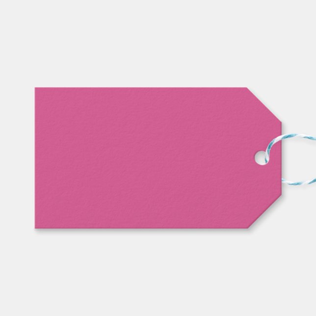 Etiqueta de regalo rosa oscuro (Frente (Horizontal))