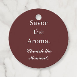 Etiqueta de regalo Sabor al aroma, atesora el mome
