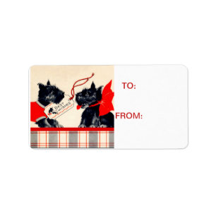 Etiqueta de regalo Scotty Dog Scottish Terrier