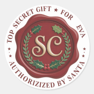 Etiqueta de Regalo Secreto de Santa