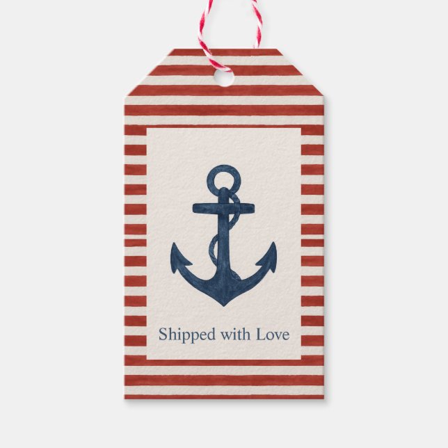 Etiqueta de regalo "Shipped with Love" (Anverso)