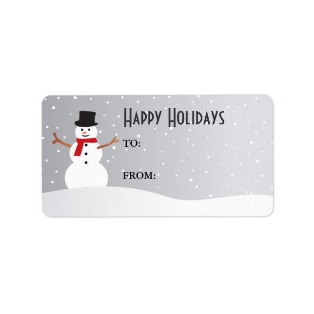 Etiqueta de regalo Snowman (Frente)