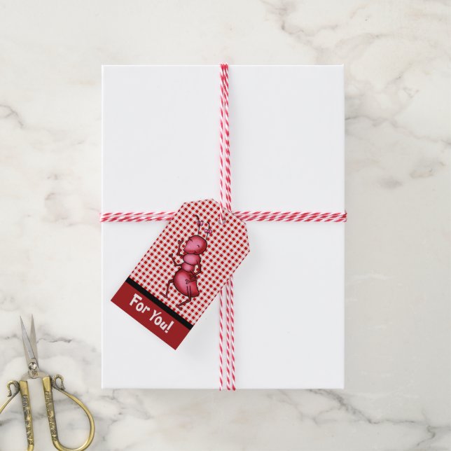 Etiqueta de regalo, texto Personalizado (Con cuerda)
