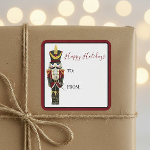 Etiqueta de regalo tradicional de Cascanueces Feli