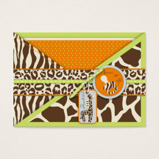 Etiqueta de regalo verde de Safari Boy