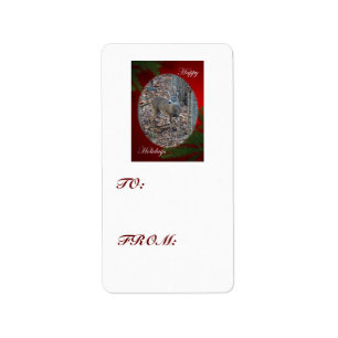 Etiqueta de regalo Whitetail Deer Spike Buck Happy