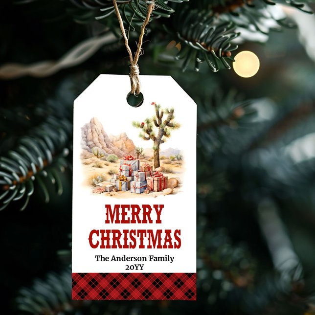 Etiqueta de regalo Yuletide Yeehaw botas de vaquer (Yuletide Yeehaw gift tag cowboy boots custom name

)
