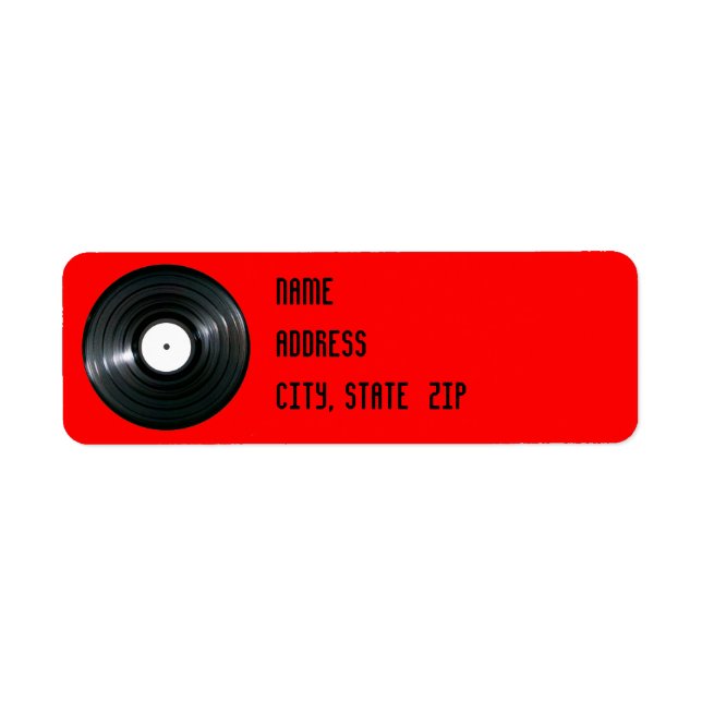 Etiqueta de registro de vinilo (Frente)
