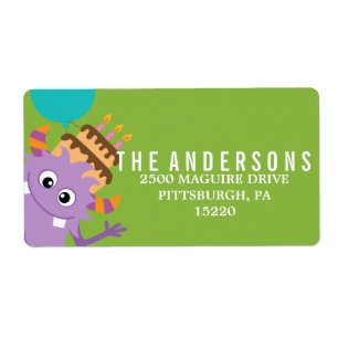 ETIQUETA DE REGRESO DE CUMPLEAÑOS DE MONSTER MASH