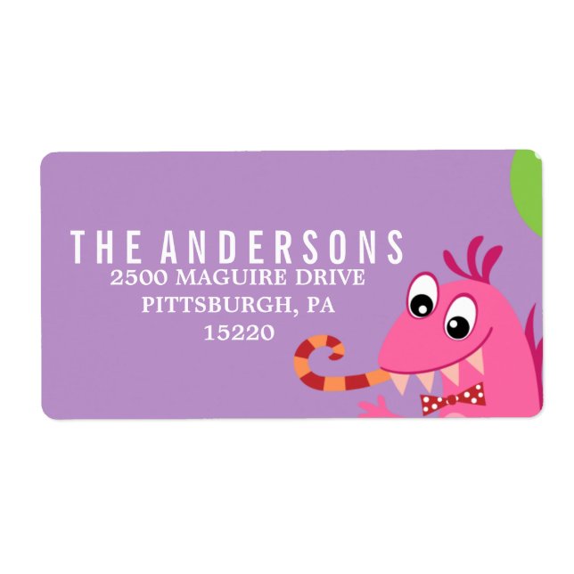 ETIQUETA DE REGRESO DE CUMPLEAÑOS DE MONSTER MASH (Frente)