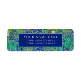 ETIQUETA DE REGRESO DE VAN GOGH "IRISES"