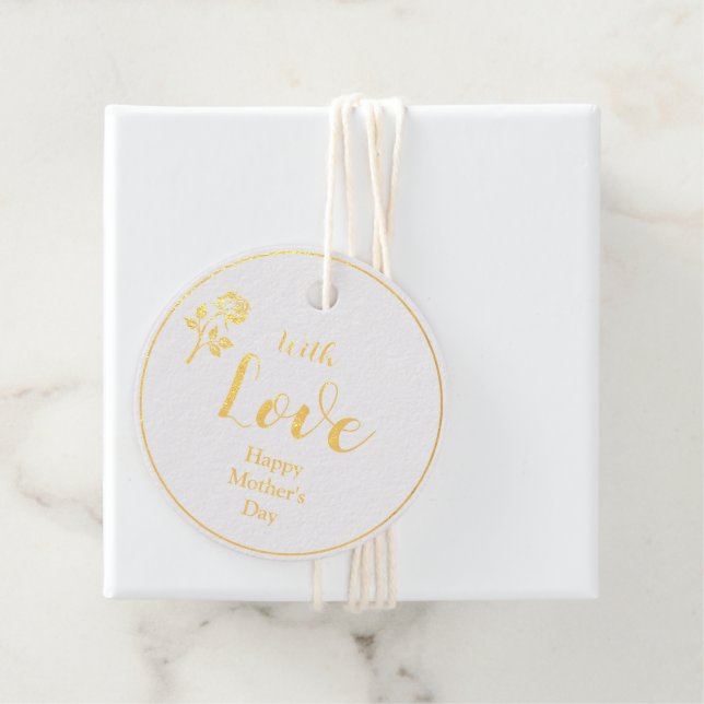 Etiqueta de Relieve metalizado del día de la madre (Con caja)