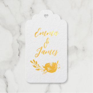 Etiqueta de Relieve metalizado dorado de Boho