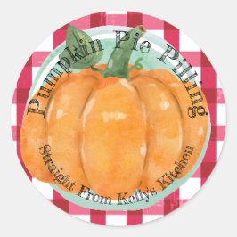 Etiqueta de relleno de la calabaza de la calabaza 