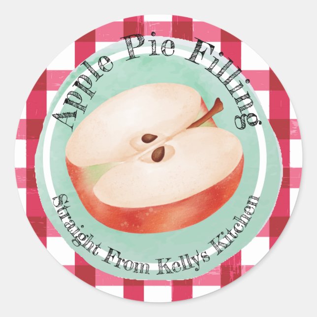 Etiqueta de Relleno de Tarta de Manzana para Negoc (Anverso)