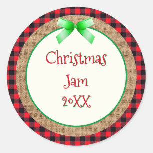 Etiqueta de remate de Navidades de búfalos rojos y