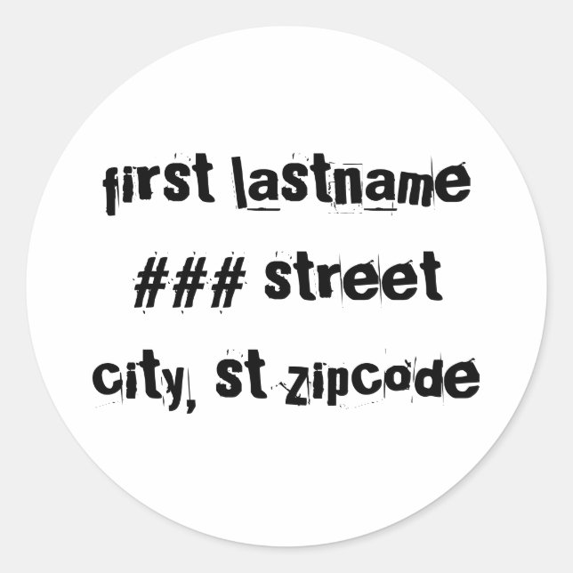 Etiqueta de remitente (Anverso)