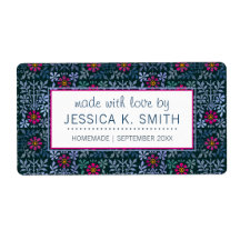 Etiqueta de Renacimiento Floral de Artes y Oficios