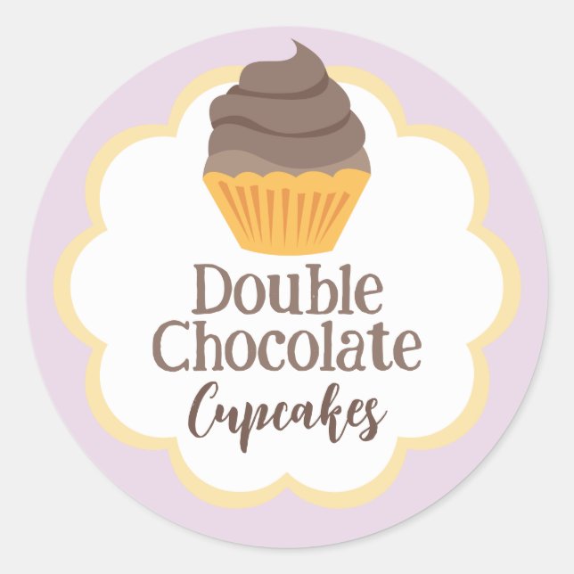 Etiqueta de repostería de chocolate doble (Anverso)
