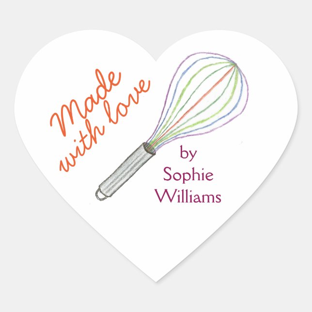 Etiqueta de repostería Hecho Con Amor (Anverso)