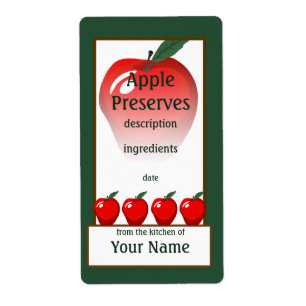 Etiqueta de reservas de Apple roja