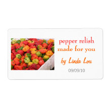 Etiqueta de reservas de Pepper Relish 2