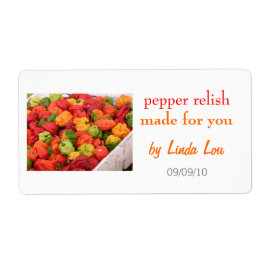 Etiqueta de reservas de Pepper Relish 2