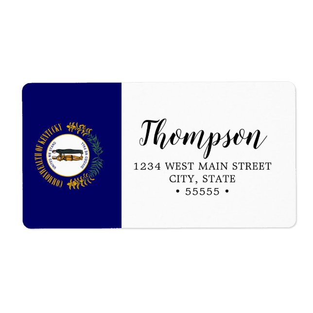 Etiqueta de retorno de Kentucky (Frente)