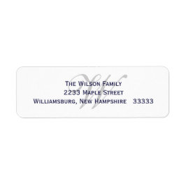 Etiqueta de retorno de monograma