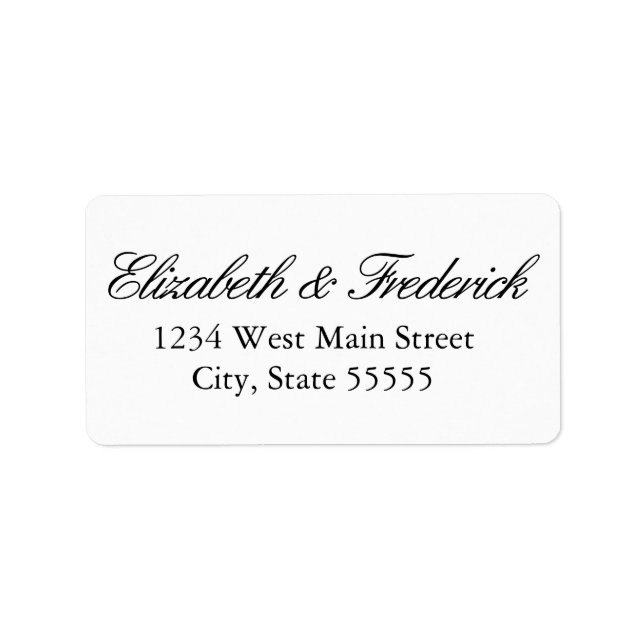 Etiqueta de retorno de monograma simple (Frente)