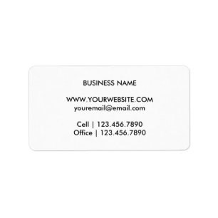 Etiqueta de retorno de monograma simple