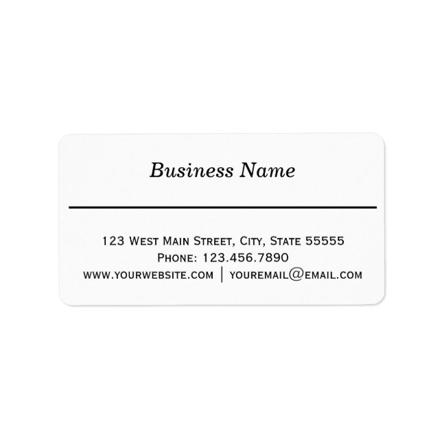 Etiqueta de retorno de monograma simple (Frente)