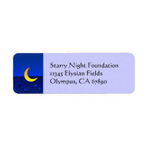 Etiqueta de retorno de Personalizado de lunas y es