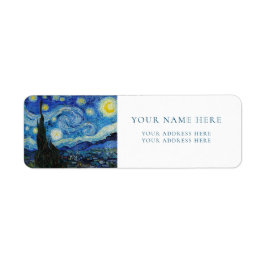 ETIQUETA DE RETORNO DE VAN GOGH "STARRY NOCHE"