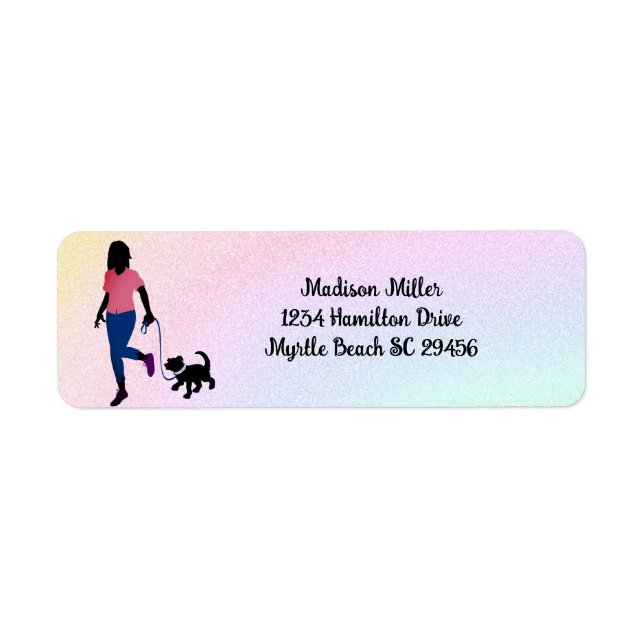 Etiqueta de retorno del sitio del caminante del pe (Frente)