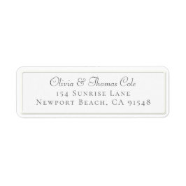 Etiqueta de retorno mínimo Grabado en relieve de i